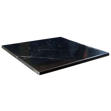 800mm Square Heatproof Table Top - BLACK MARBLE