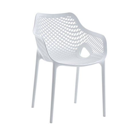 Kassandra Poly Arm Chair White