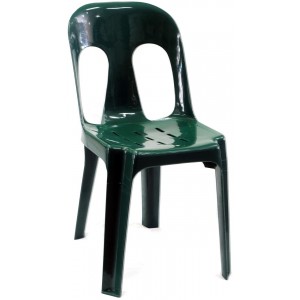 Pipee Slotted Chair, Dark Green