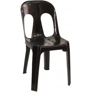 Pipee Slotted Chair, Black