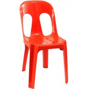 Pipee Slotted Chair, Red