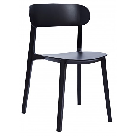 Pagli Polypropylene Side Chair "Black"