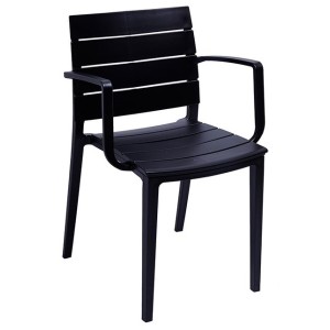 Chiamin Arm Chair Polypropylene - Black