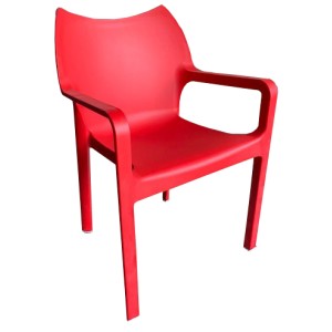 Diva Arm Chair Polypropylene - Red CLEARANCE PRICE