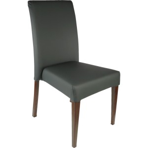 London Dining Chair - Anthracite Vinyl Seat and Back