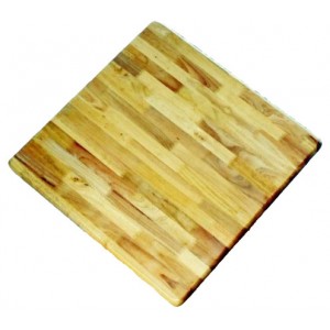 700mm Square Timber Rubberwood Table Top Bullnose - Natural