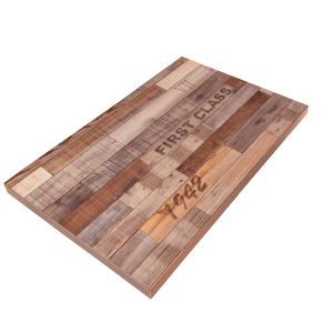 Timber Veneer 1200 x 700mm Rectangular Table Top - Vintage Finish