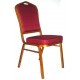 Banquet Chair, Red with Gold Aluminium Frame
